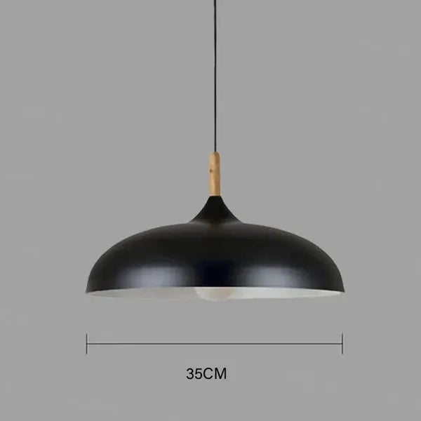Ceiling Light Solid Oak & Iron E27 Socket