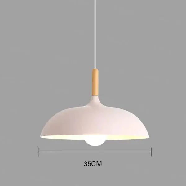 Ceiling Light Solid Oak & Iron E27 Socket
