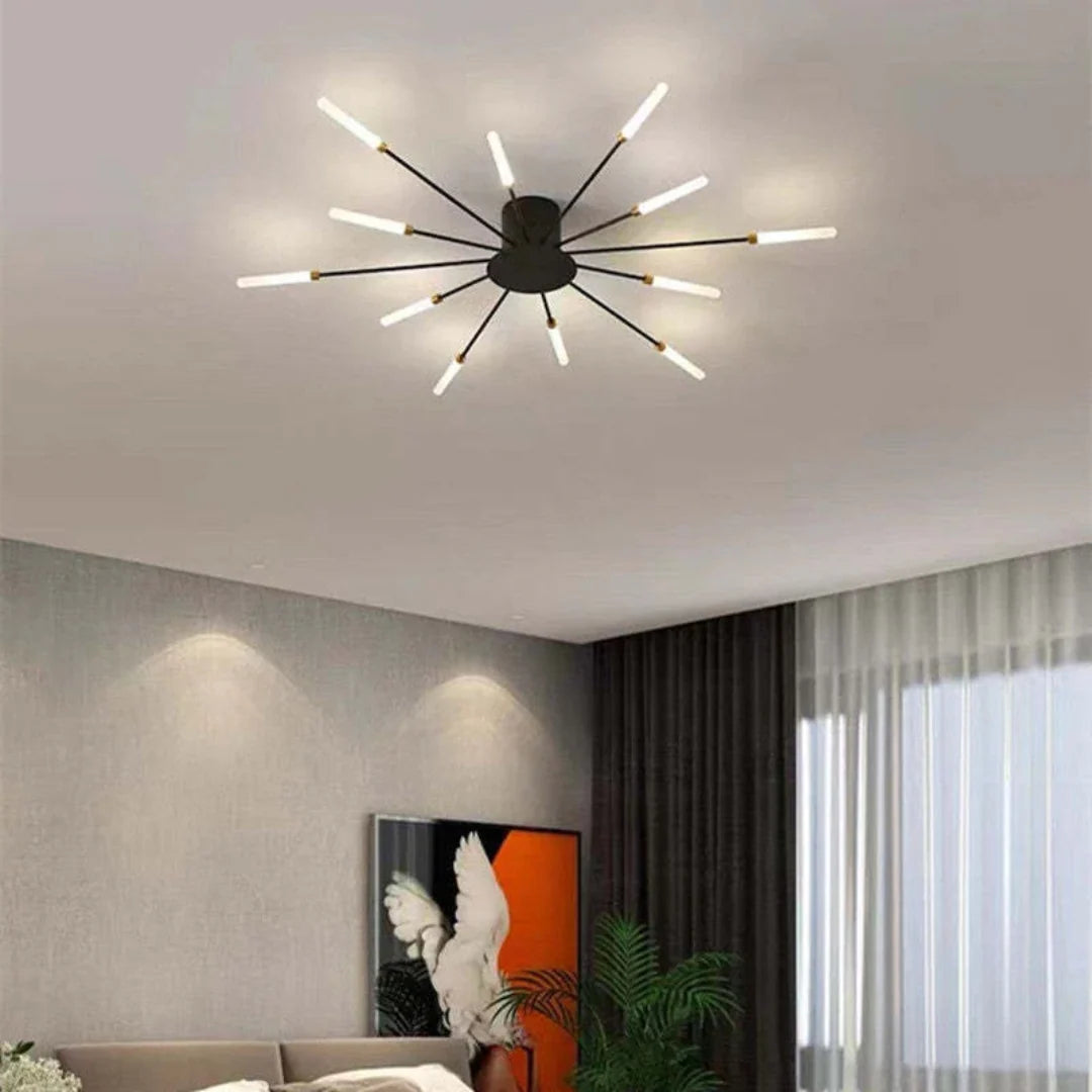 Ceiling Light Star-Shaped 12-Arm Integrated LED