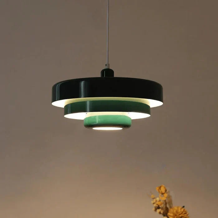 Ceiling Pendant Lamp Three-Tier Disc Selectable Warm & Cool