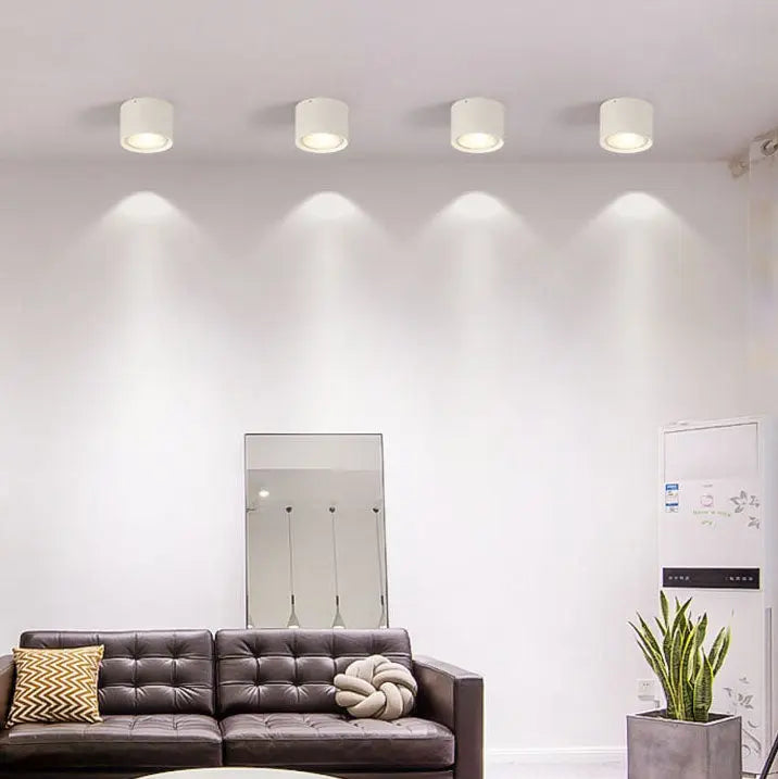 Ceiling Spotlight Cylindrical Adjustable Aim Integrated COB LED