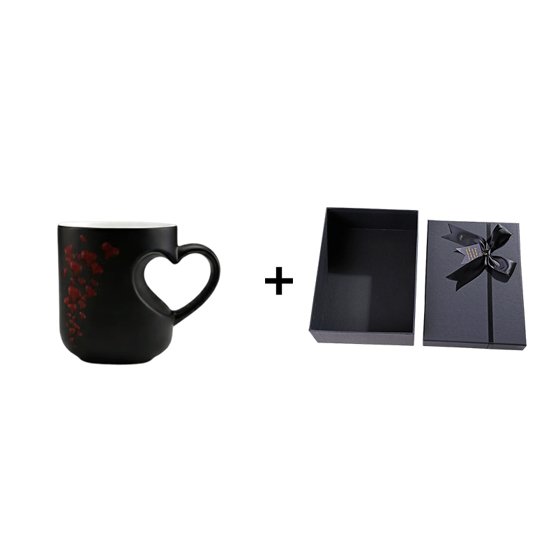 Ceramic Mug Heat-Activated Heart Reveal Heart-Shaped Handle