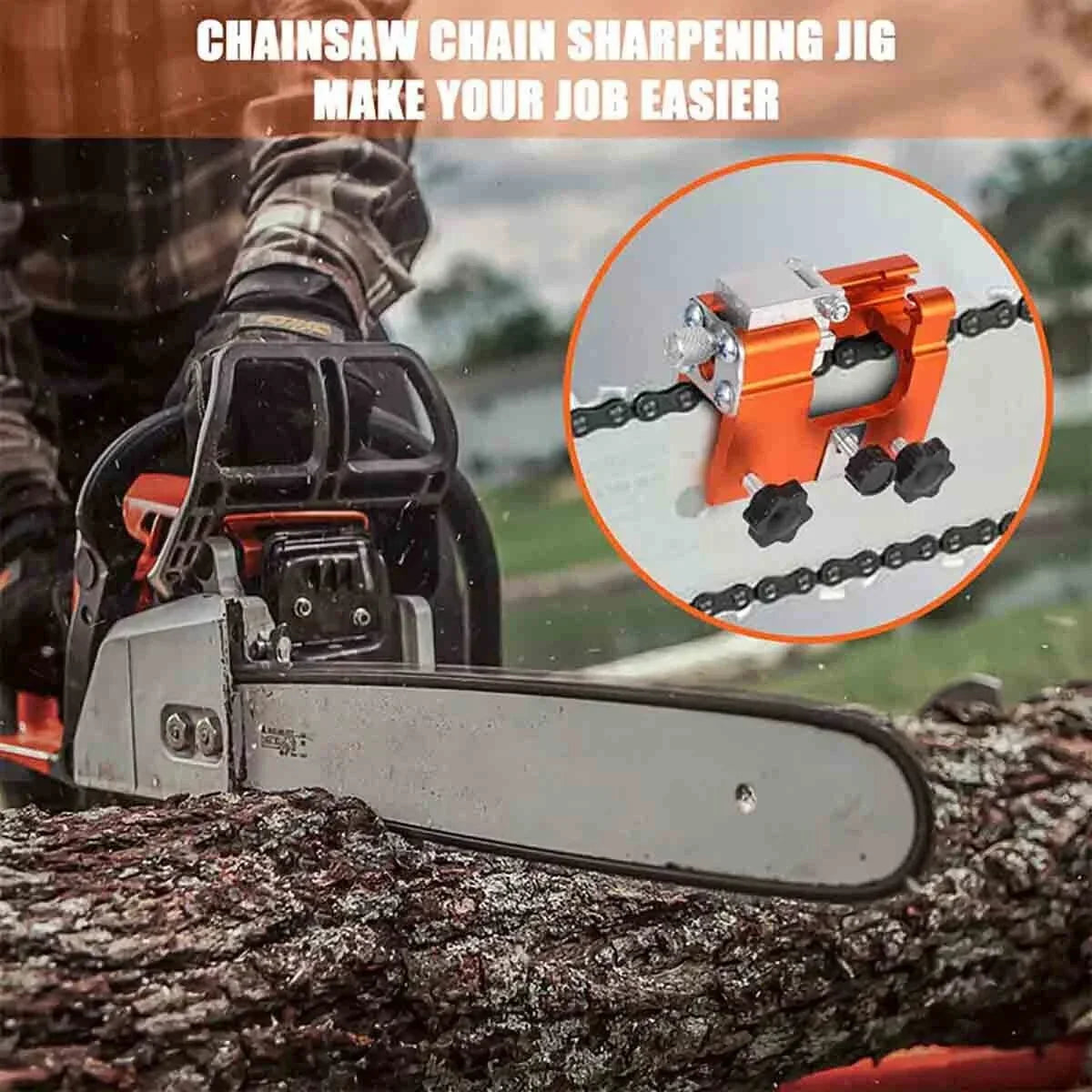 Chainsaw Sharpener Hand Crank 30 Degree Angle Guide