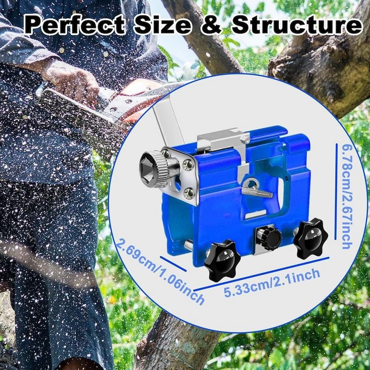 Chainsaw Sharpener Hand Crank 30 Degree Angle Guide