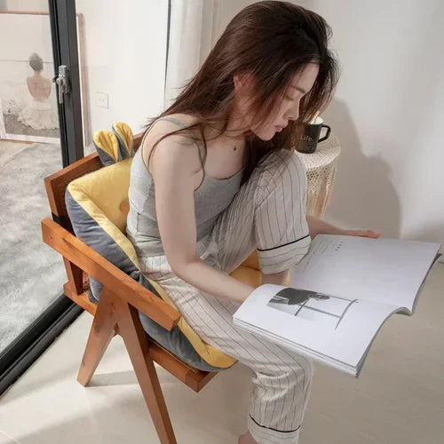 Chair Cushion Quilted Velour & Integrated Back