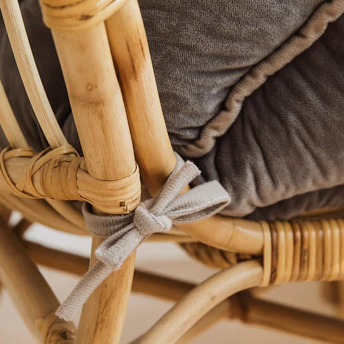 Chair Cushion Quilted Velour & Integrated Back