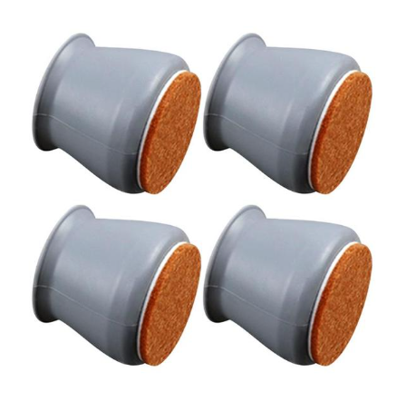 Chair Leg Caps Felt-Backed Silicone Set of 16