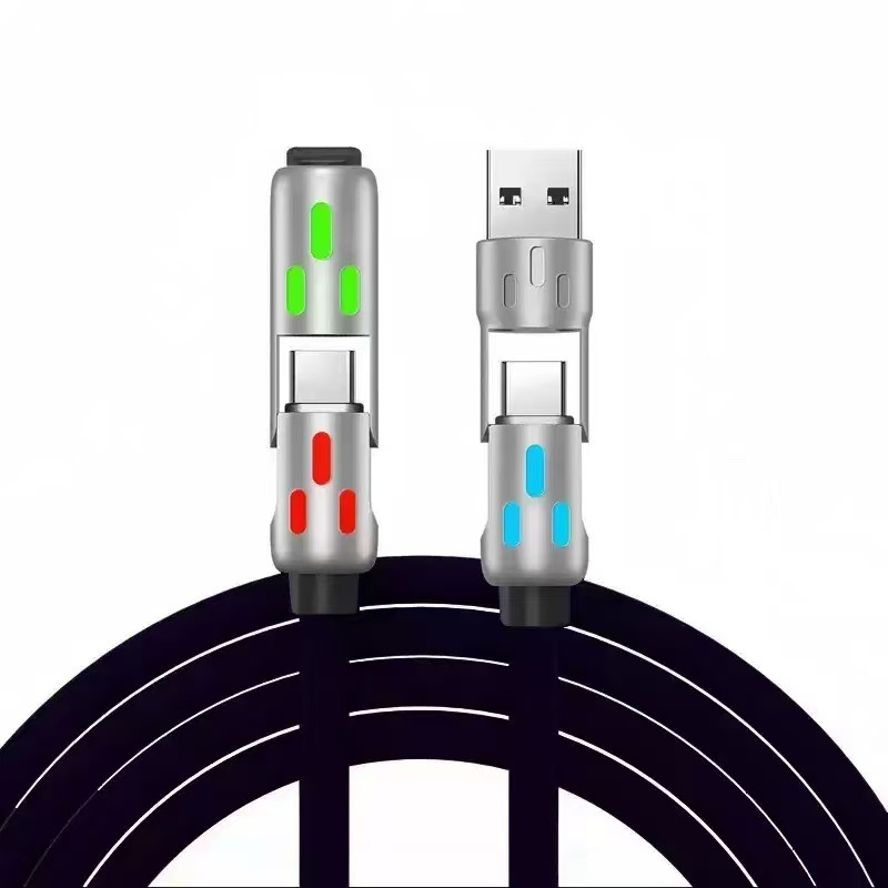 Charging Cable 4-In-1 240W Power Delivery RGB Breathing Light