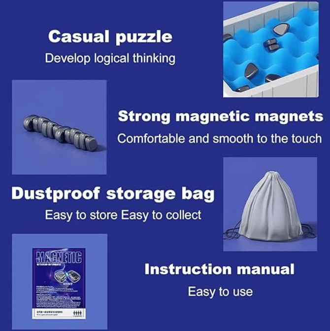 Chess Set Magnetic Pieces Compact Travel Size
