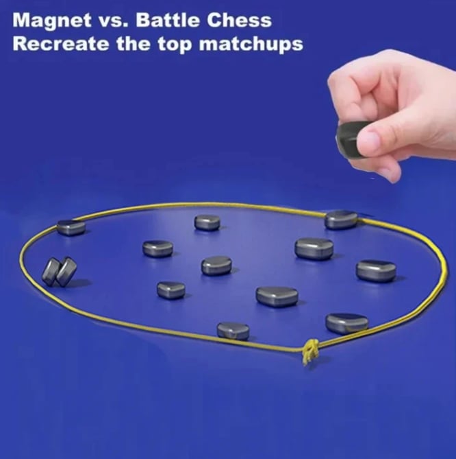 Chess Set Magnetic Pieces Compact Travel Size