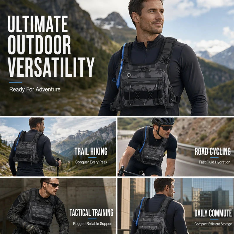 Chest Bag Ergonomic Vest Water-Repellent Tear-Resistant