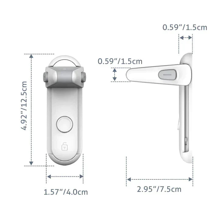 Child Safety Lock Self-Adhesive No-Drill Push-And-Slide