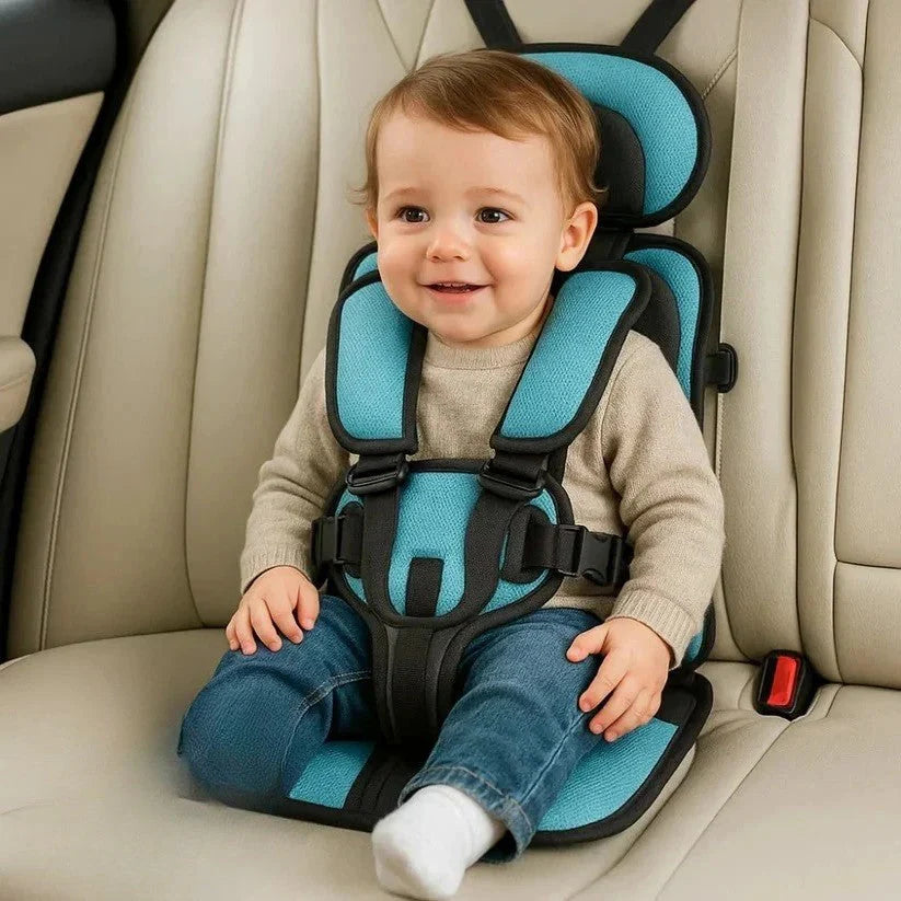 Child Travel Seat Foldable Five-Point Harness Removable Washable Cover