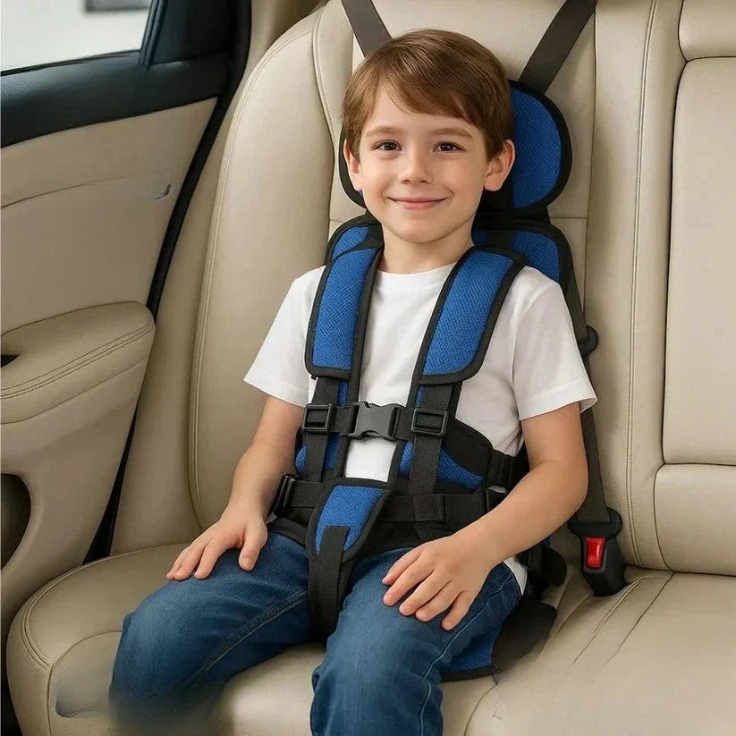 Child Travel Seat Foldable Five-Point Harness Removable Washable Cover