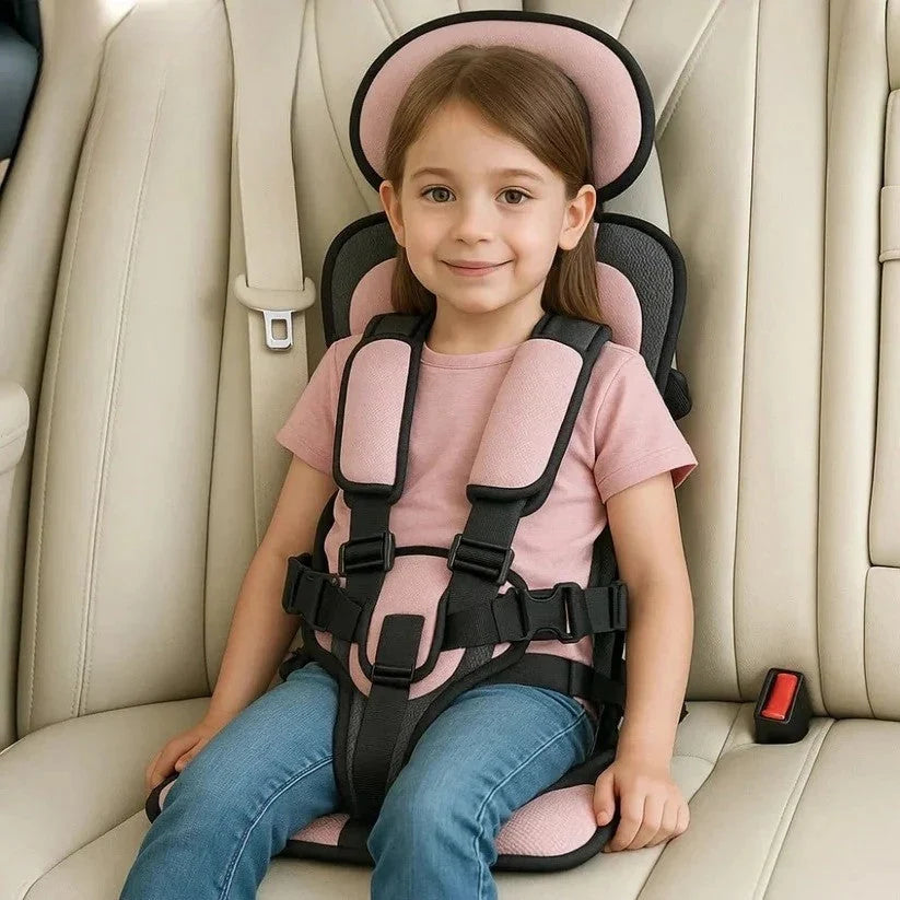 Child Travel Seat Foldable Five-Point Harness Removable Washable Cover