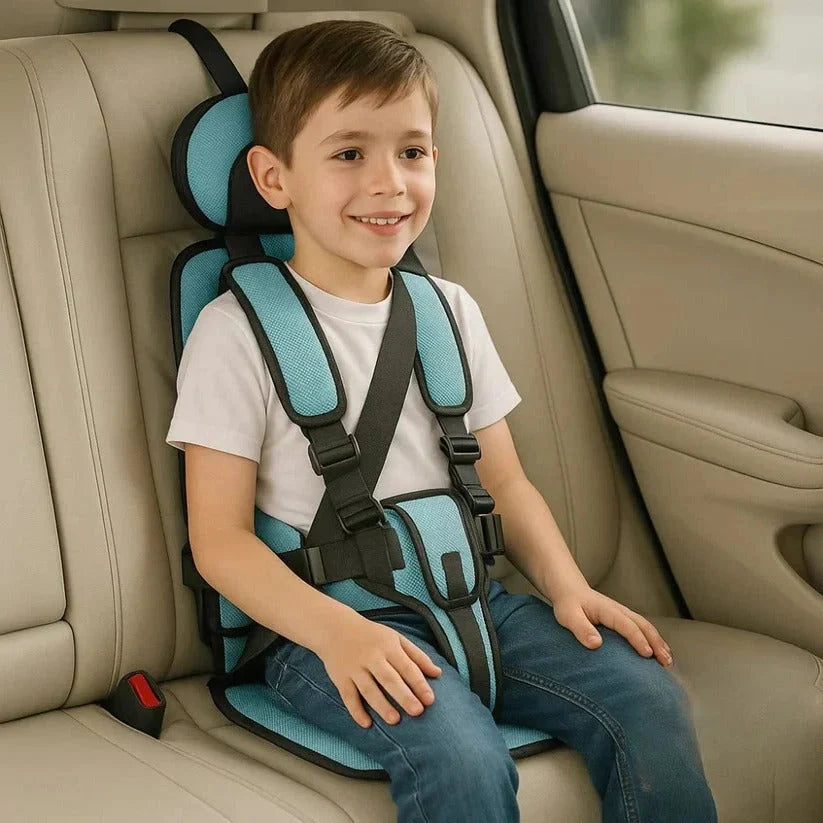 Child Travel Seat Foldable Five-Point Harness Removable Washable Cover