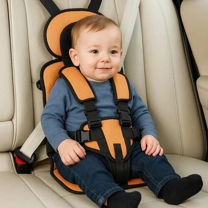 Child Travel Seat Foldable Five-Point Harness Removable Washable Cover