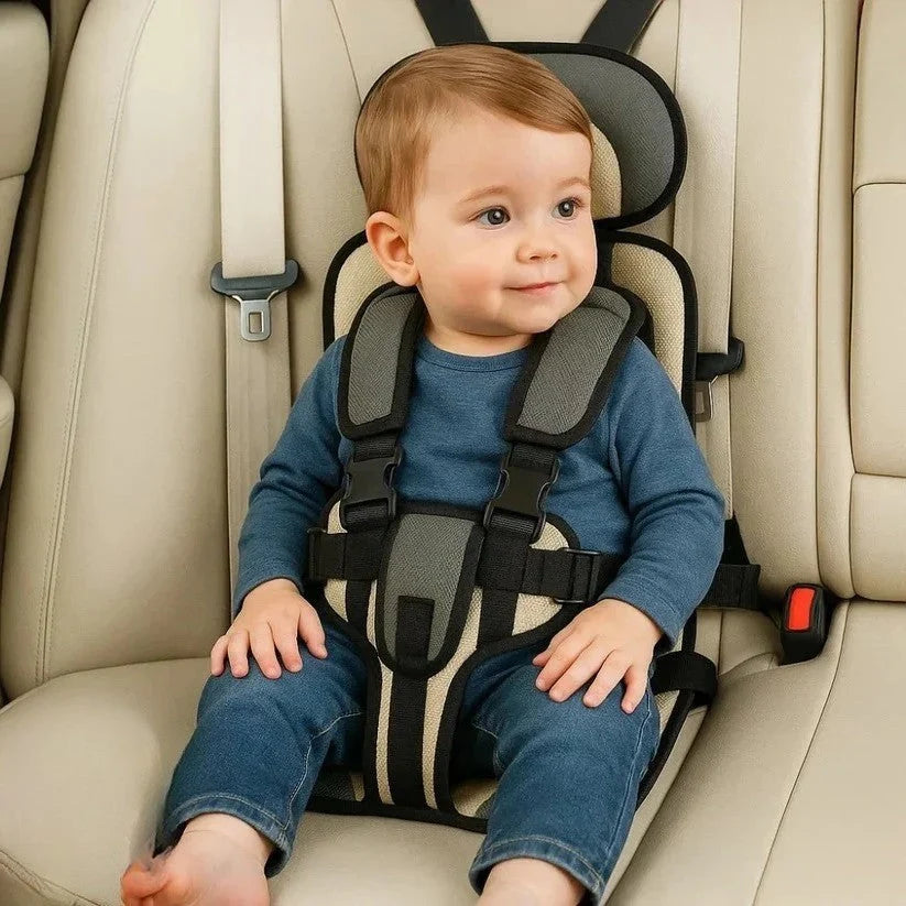 Child Travel Seat Foldable Five-Point Harness Removable Washable Cover