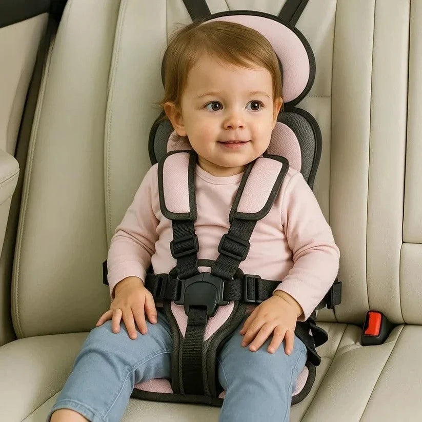 Child Travel Seat Foldable Five-Point Harness Removable Washable Cover