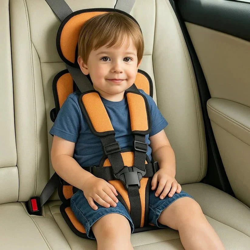 Child Travel Seat Foldable Five-Point Harness Removable Washable Cover