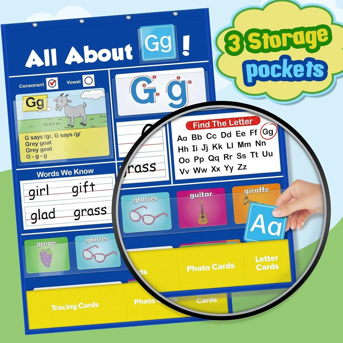 Children's Alphabet Chart Playful Letter Learning & Early Literacy