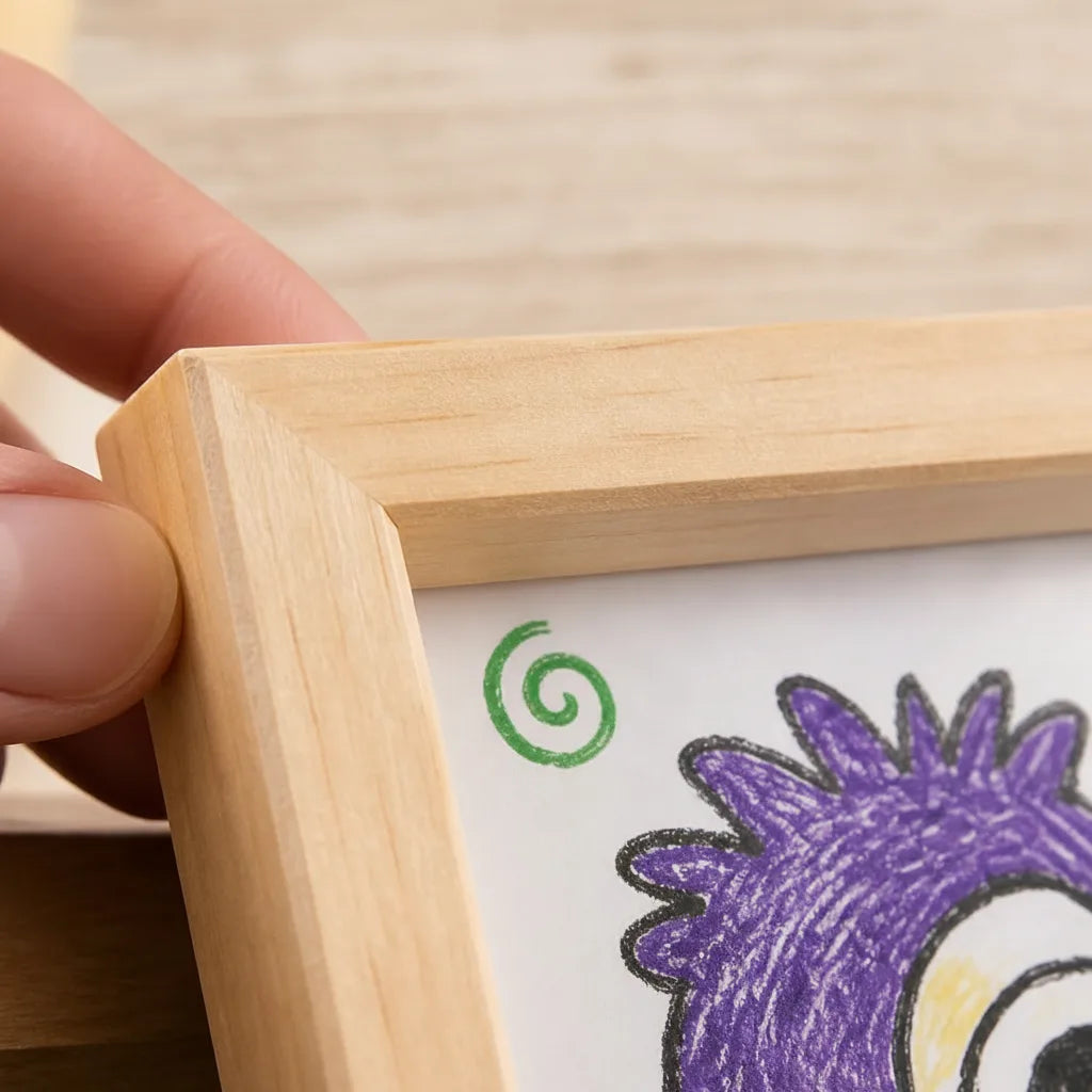 Children's Art Frame Magnetic Closure Integrated Storage Fits A4