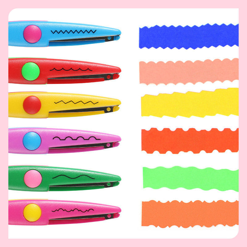 Children's Craft Scissors Set Six Patterns Ergonomic Handles