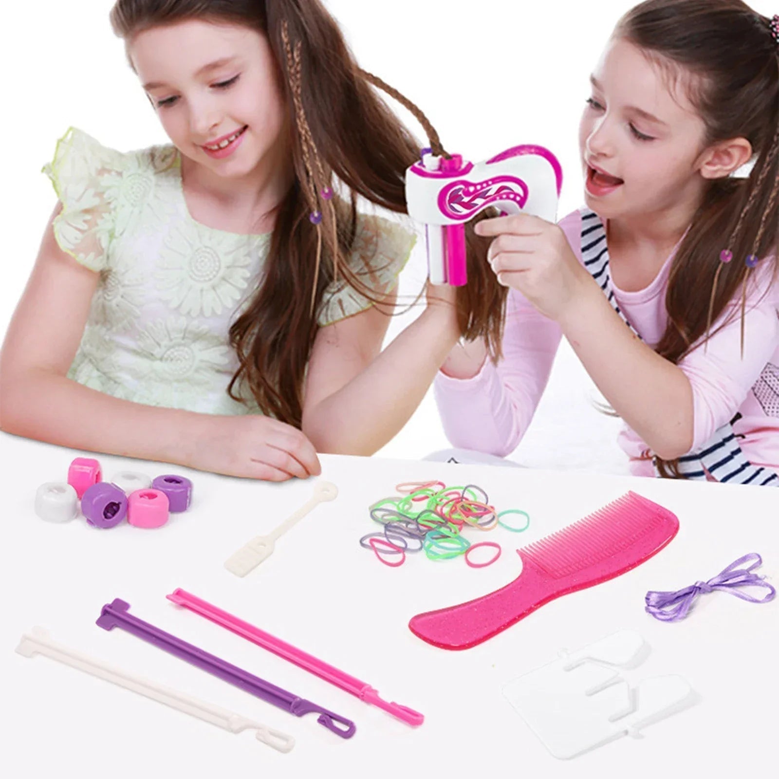 Children's Hair Braider One-Button Automatic Colorful Bands & Clips