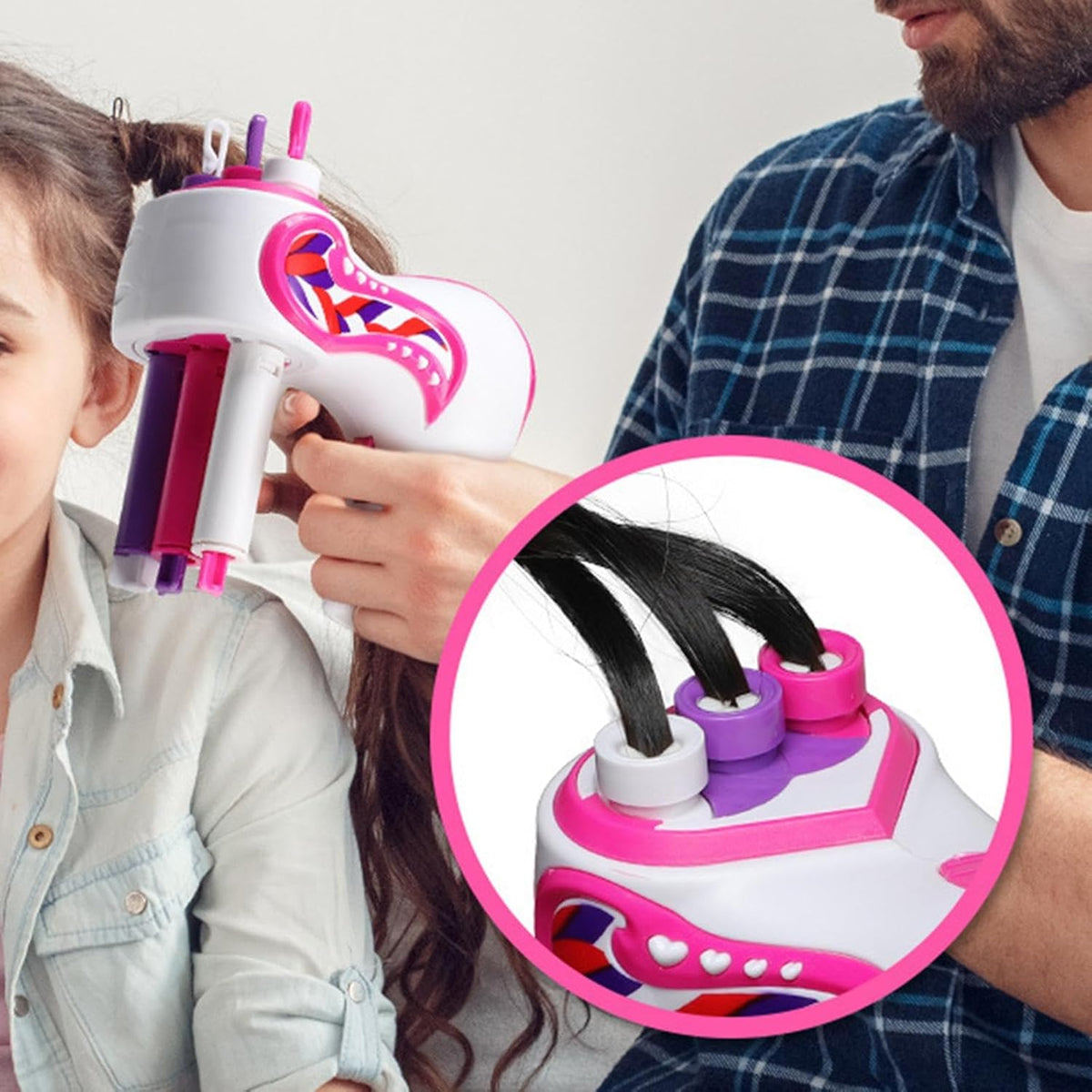 Children's Hair Braider One-Button Automatic Colorful Bands & Clips
