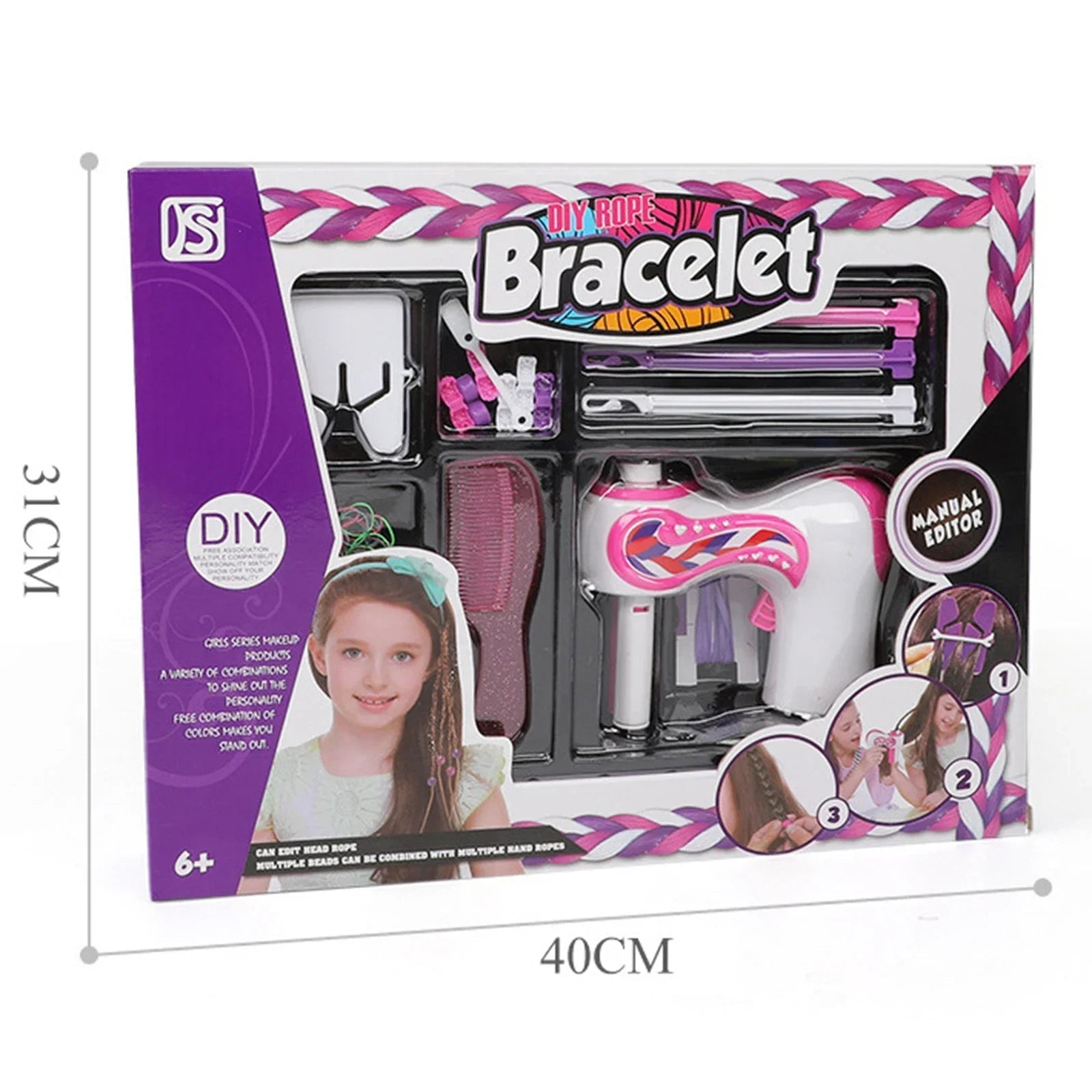 Children's Hair Braider One-Button Automatic Colorful Bands & Clips