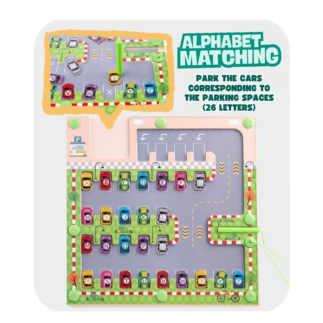 Children's Maze Toy Wood & Acrylic Portable Screen-Free