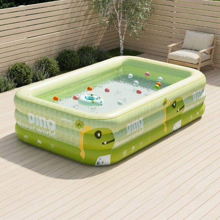 Children's Paddling Pool Double-Walled PVC Dinosaur Design