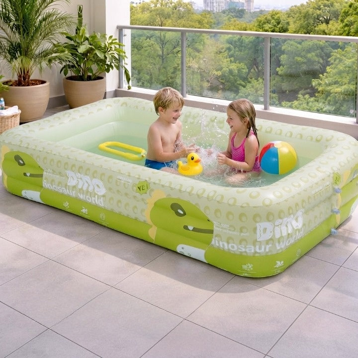 Children's Paddling Pool Double-Walled PVC Dinosaur Design