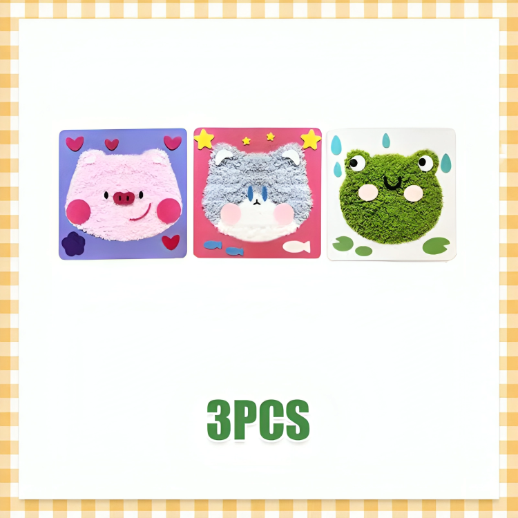 Children's Sewing Kit 3 Animal Motifs Child-Friendly Needles