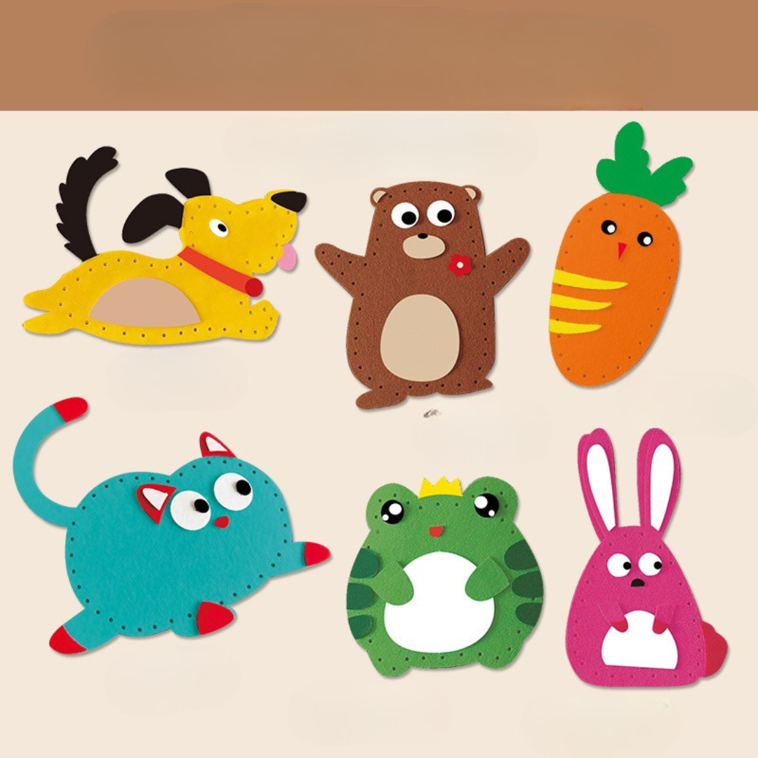 Children's Sewing Kit Felt Animals & Blunt Needles