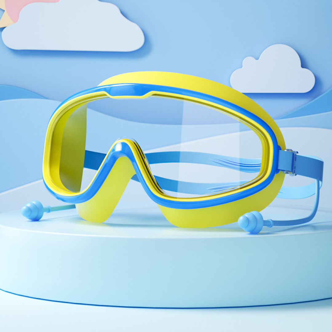 Children's Swim Goggles Anti-Fog Silicone Frame & Adjustable Straps