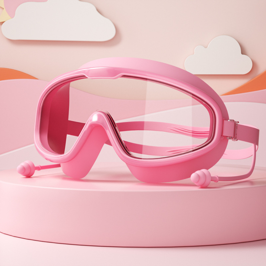 Children's Swim Goggles Anti-Fog Silicone Frame & Adjustable Straps