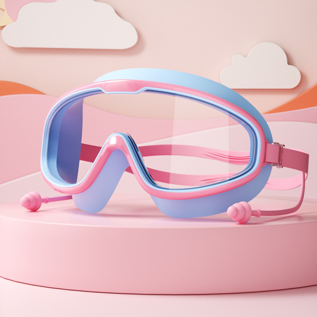 Children's Swim Goggles Anti-Fog Silicone Frame & Adjustable Straps