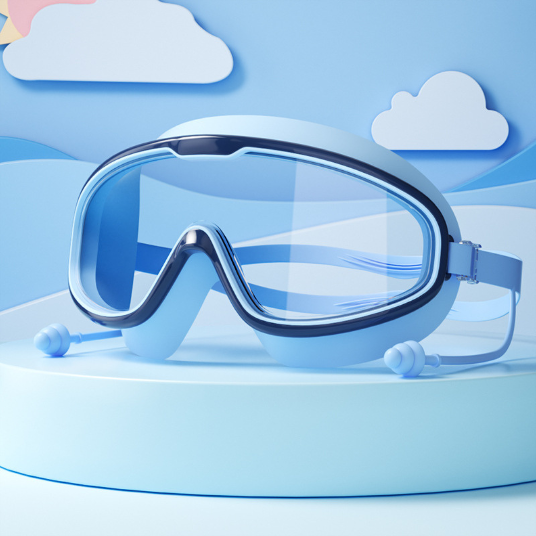 Children's Swim Goggles Anti-Fog Silicone Frame & Adjustable Straps