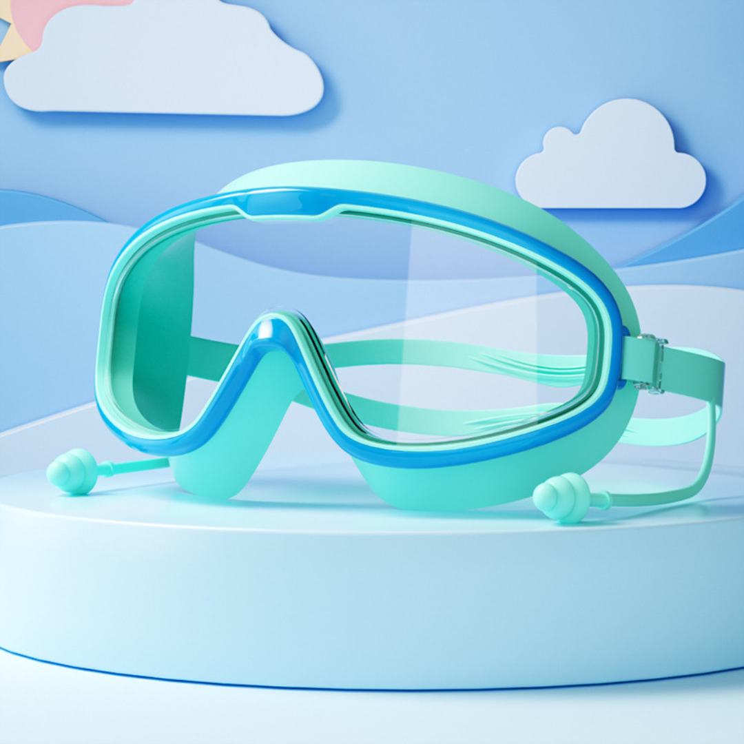 Children's Swim Goggles Anti-Fog Silicone Frame & Adjustable Straps