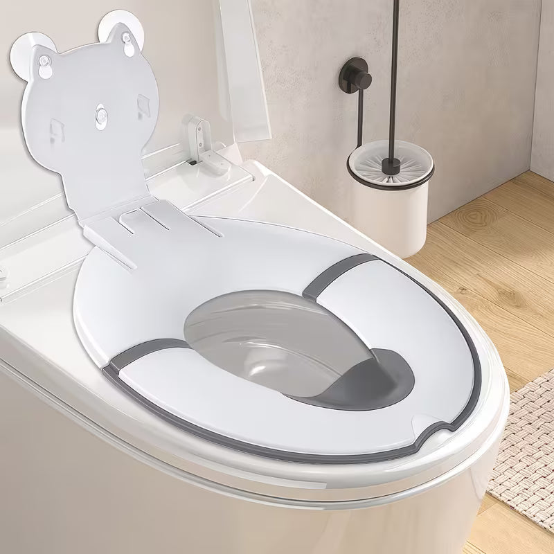 Children's Toilet Seat Foldable High Splash Guard Non-Slip Base