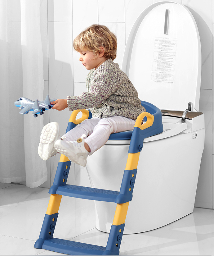 Children's Toilet Step Stool Height-Adjustable Foldable Non-Slip