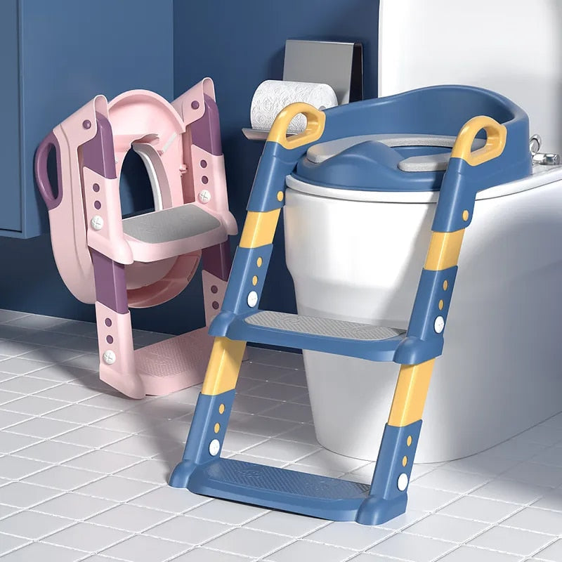 Children's Toilet Step Stool Height-Adjustable Foldable Non-Slip
