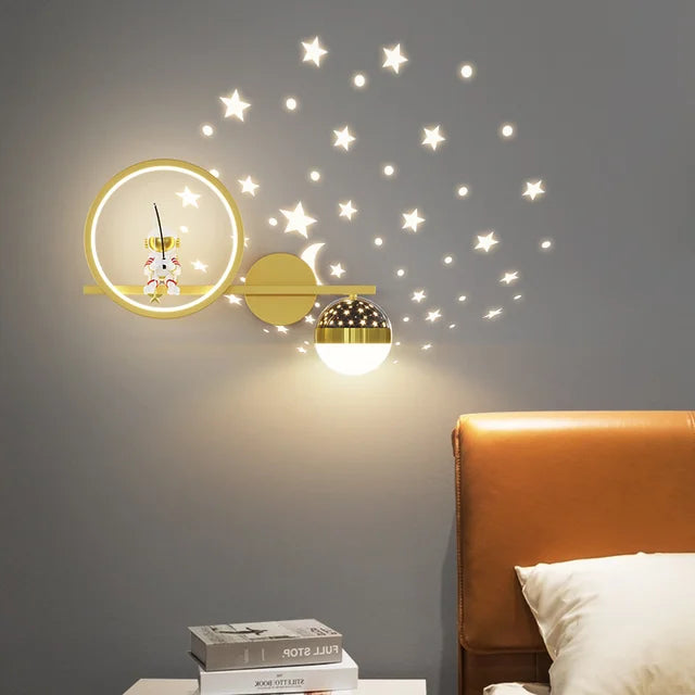 Children's Wall Light Starry Projector & Dimmable LED