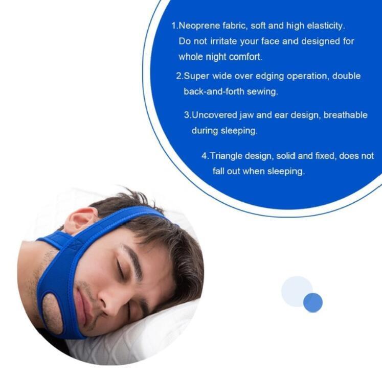 Chin Strap Anti-Snoring Adjustable Velcro Breathable Fabric