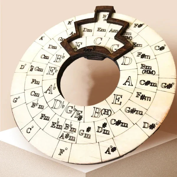 Chord Wheel Handcrafted Wood Instant Chord Finder