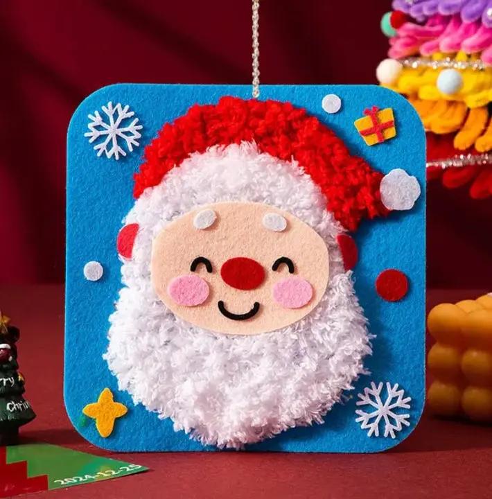 Christmas Felt Ornament Kit No-Sew Pre-Made With Cord
