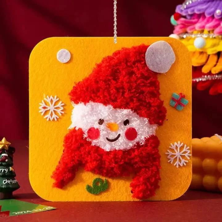 Christmas Felt Ornament Kit No-Sew Pre-Made With Cord