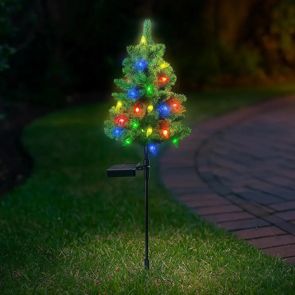 Christmas Tree Solar Warm White LED Weatherproof 75 cm