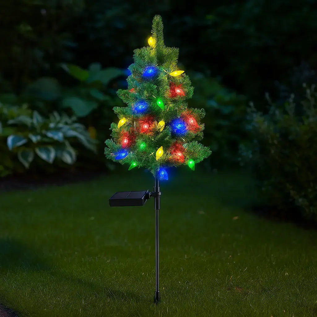 Christmas Tree Solar Warm White LED Weatherproof 75 cm